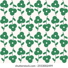 Cute floral seamless pattern design. Vector illustration.