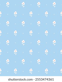 Cute floral seamless pattern design. Vector illustration.