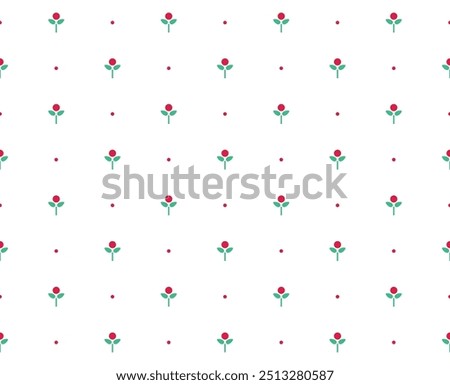Cute floral seamless pattern design. Vector illustration.