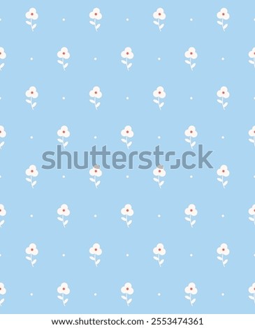 Cute floral seamless pattern design. Vector illustration.