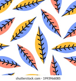 cute floral seamless pattern, endless repeatable plants texture in soft pastel colors, vector illustration background