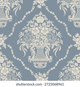 Lindo patrón floral sin fisuras. Fondo de Ilustración vectorial de flores. Imprimir en estilo rústico vintage, textil o Fondos de pantalla.