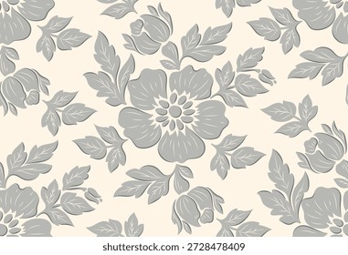 Lindo patrón floral sin fisuras. Fondo de Ilustración vectorial de flores. Imprimir en estilo rústico vintage, textil o Fondos de pantalla.