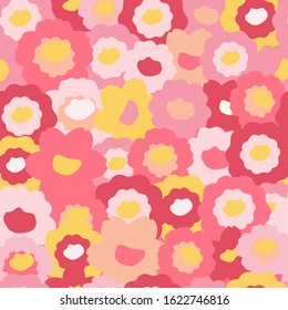  Cute Floral seamless pattern with flowers.  For textile, fabric, fashion, wrapper and surface. Printing with pink flowers. 
