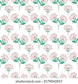 Cute Floral Seamless Pattern Illustration