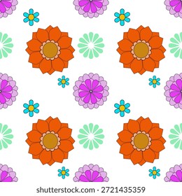  Lindo patrón floral sin fisuras ilustración