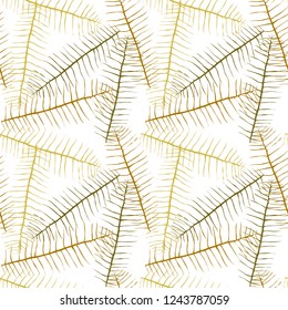 Cute floral seamless pattern with leaves. 