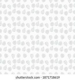 Cute floral seamless pattern with leaves, For background and fabric