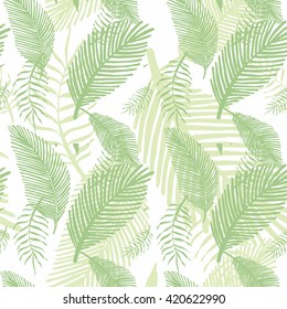 Cute floral seamless pattern with leaves