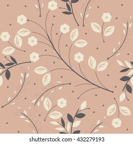 Cute floral seamless pattern. Perfect for background, greeting cards and invitations to the day of the wedding, birthday and more designs.