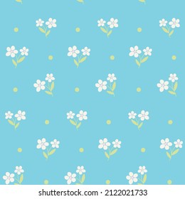 Cute floral seamless pattern Print
