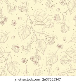 Cute floral seamless pattern with silhouettes of meadow wild herbs flowers. Flower vector illustration background. Print in rustic vintage style, textile or wallpapers.