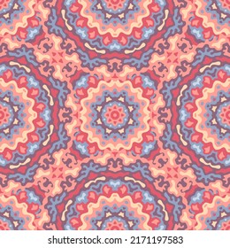Cute floral seamless pattern. Simple vector fabric tissue design. Trendy ditsy cute vector mosaic. Bold funky linear motif. Distressed cloth fabric ornament. Japanese style woven textile print