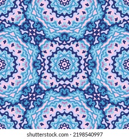 Cute floral seamless pattern. Simple vector fabric tissue design. Spots contemporary mosaic. Floral texture print. Distressed cloth fabric ornament. Minimal shape bohemian geometry.