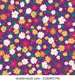 Cute floral seamless pattern in the small flower.flower pattern background