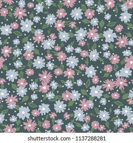 Cute floral seamless pattern in the small flower.flower pattern background