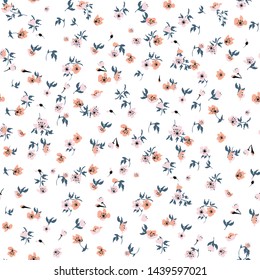 Cute floral seamless pattern in the small flower.flower pattern background
