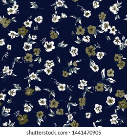 Cute floral seamless pattern in the small flower.flower pattern background
