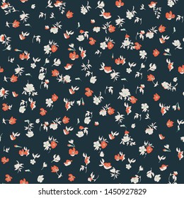 Cute floral seamless pattern in the small flower.flower pattern background
