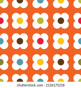 Cute floral seamless pattern with spring flower. Vintage flowers illustration. Template for fashion prints.