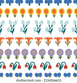 Patrón floral sin costura con flor primaveral. Ilustración de flores antiguas. Plantilla para impresiones de moda.