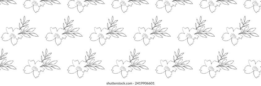 Cute floral seamless pattern, spring background