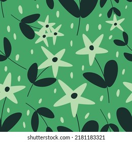 Cute floral seamless pattern with tiny flower. Wild flowers vector illustration. Elegant template for fashion prints, textile, wallpaper