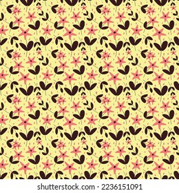 Cute floral seamless pattern with tiny flower. Wild flowers vector illustration. Elegant template for fashion prints, textile, wallpaper