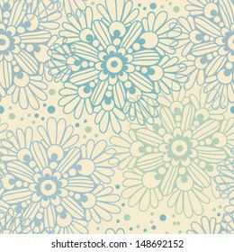 Cute floral seamless pattern. Vector illustration. Can be used for wallpapers, fills, web page background, surface textures