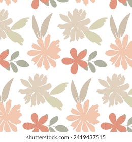 Cute floral, seamless pattern, vector backround