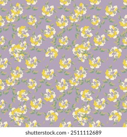 cute floral seamless pattern vector illustration