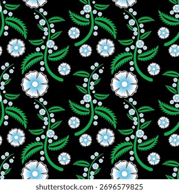 Padrão perfeito floral bonito. Ilustração vetorial para celebração, festa, feriado, convite e seu projeto. Estilo criativo moderno.