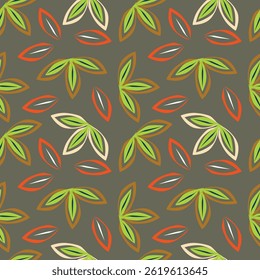 Cute floral seamstress pattern, hand drawn background
