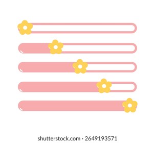 Cute Floral Slider Controls for Progress and Ratings 