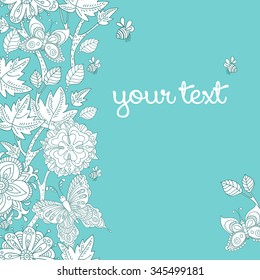 Cute floral template