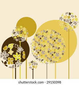Cute floral vector composition