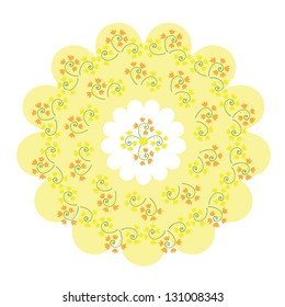 Cute floral vector ornament
