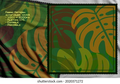 cute floral vector pattern with meadow flowers . Flower background for scraf, hijab, background