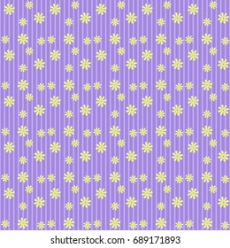 Cute floral vector seamless pattern of flowers. 