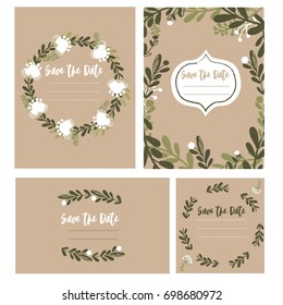 cute floral wedding invitation 