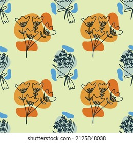 cute florals seamless design for fabric or wallpaper 