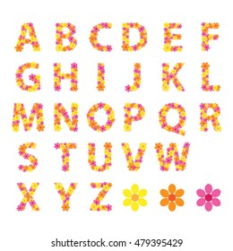 Beautiful Flower Alphabet Stock Vector (Royalty Free) 512388451 ...