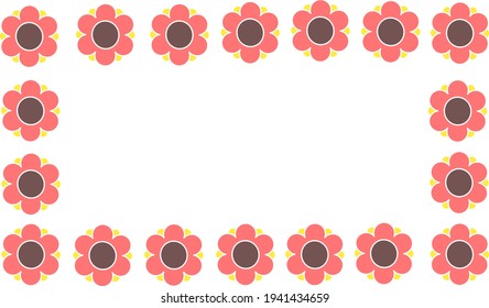 cute flower background that adorns your photo or banner that makes it look more beautiful