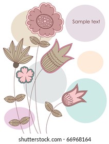 cute flower background. vector illustration