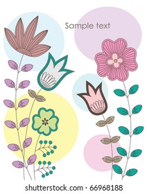 cute flower background. vector illustration