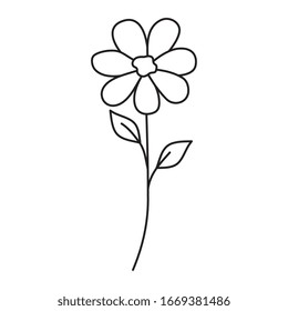 flor tierno con diseño de ilustración vectorial de ramas y hojas