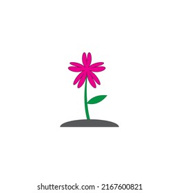  Cute flower with branches and leafs naturals Free Vector