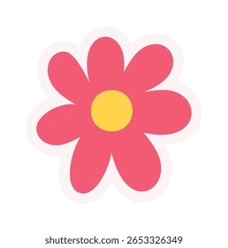 Design de adesivo de botão de flor bonito