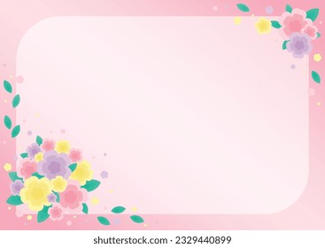 marco de ramas de flores lindas, ilustración vectorial