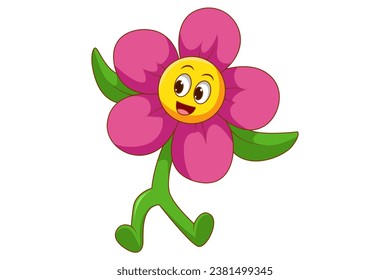 Cute Flower Cartoon Character Design